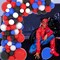 Red Black Blue White Balloon Garland Kit, 122PCS Royal Blue Red abd Black White Balloons